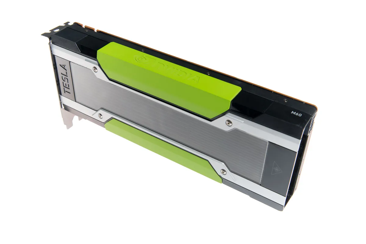 NVIDIA Tesla M60 dual-GPU workstation card with heatsink, 16GB GDDR5, PCIe 3.0 x16