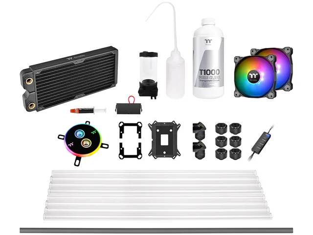 Thermaltake Thermaltake Pacific C240 DDC Hard Tube Water Cooling Kit CL-W242-CU12SW-A diy cooling — 商品照片