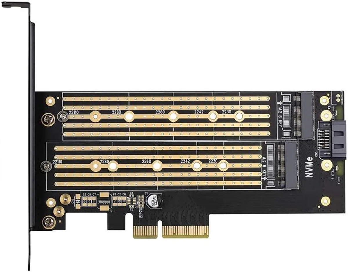 Vszerda Vszerda Dual M.2 PCIe Adapter with Heatsink — 商品照片