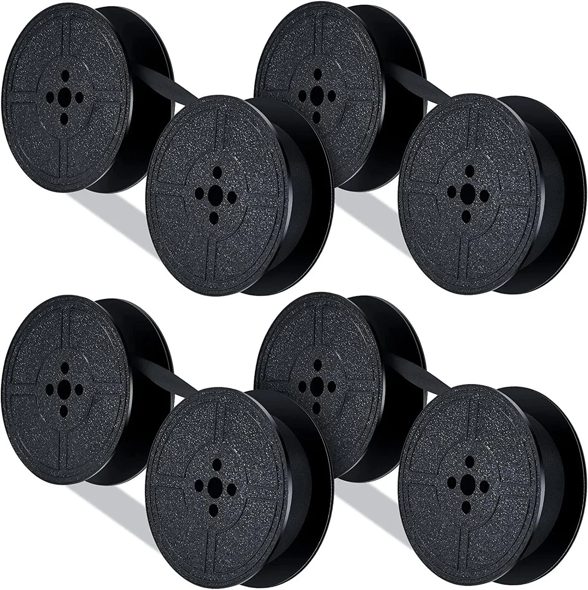 NShi NShi 4 Pairs Universal Twin Spool Typewriter Ribbon Black 5mm Aperture 3D Printers Accessories — produkto nuotrauka