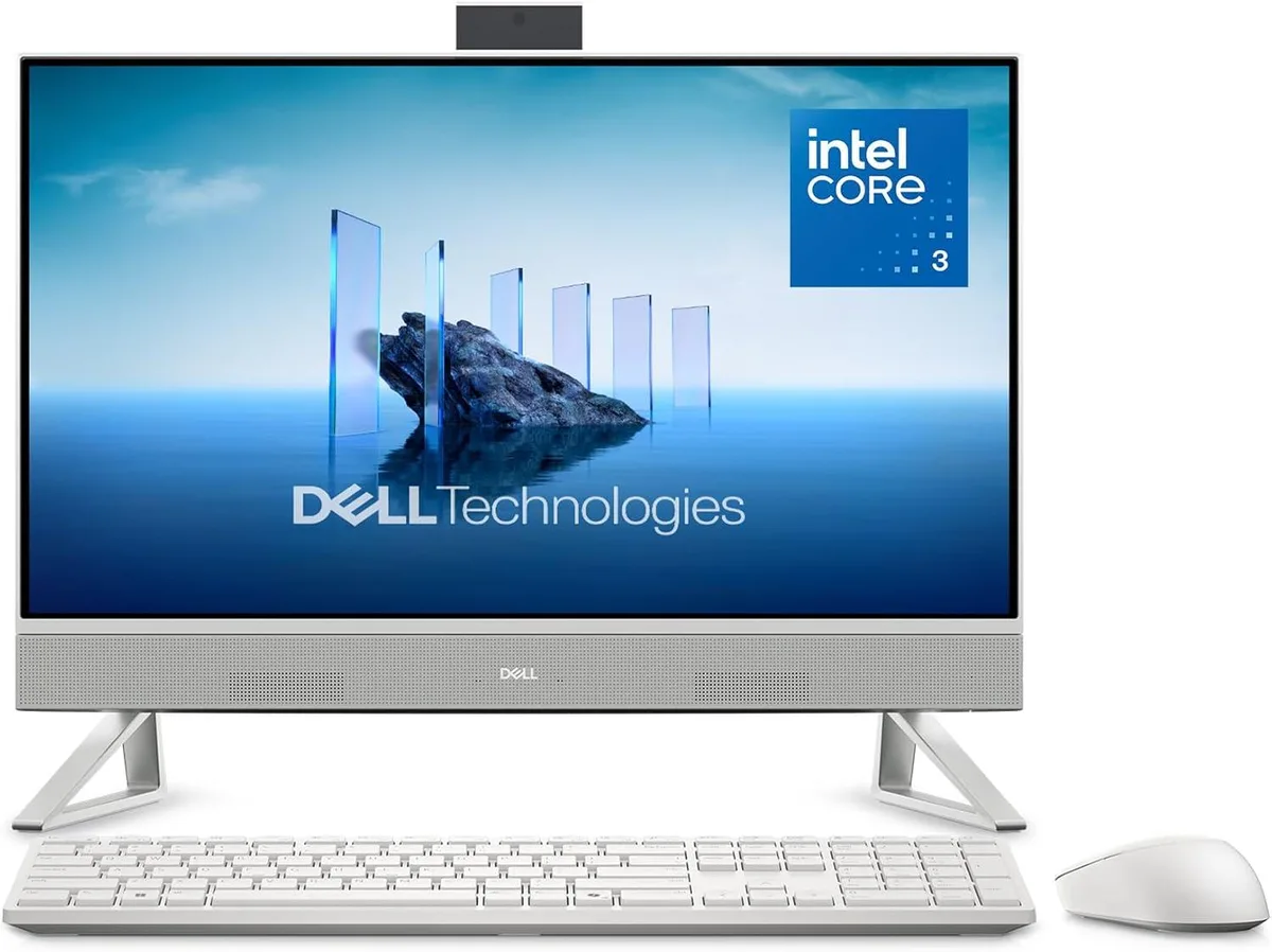 DELL DELL 24 All-in-One Desktop ec24250 23.8" FHD Intel Core 3 100U 8GB DDR5 512GB Windows 11 Home White — product photo