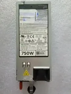Rectangular silver ATX power supply unit with rear fan grille