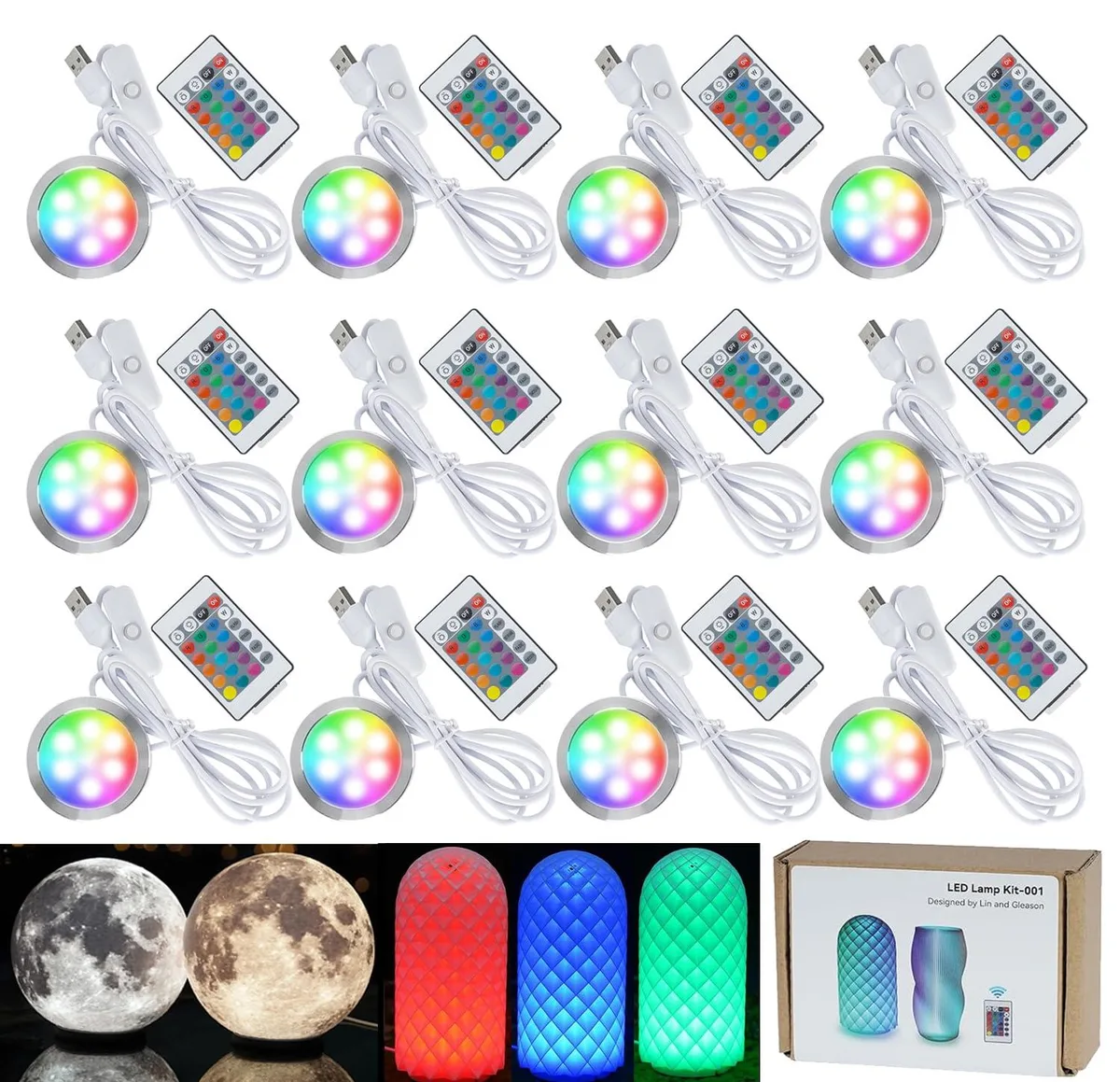 3DZWMAN ZWRGB22 12 Pack RGB LED Lamp Kit 001 3d printers accessory — 제품 사진