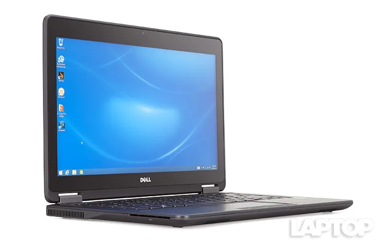 Charcoal Gray 12.5 inch Dell Latitude E7250 notebook, closed lid, matte finish