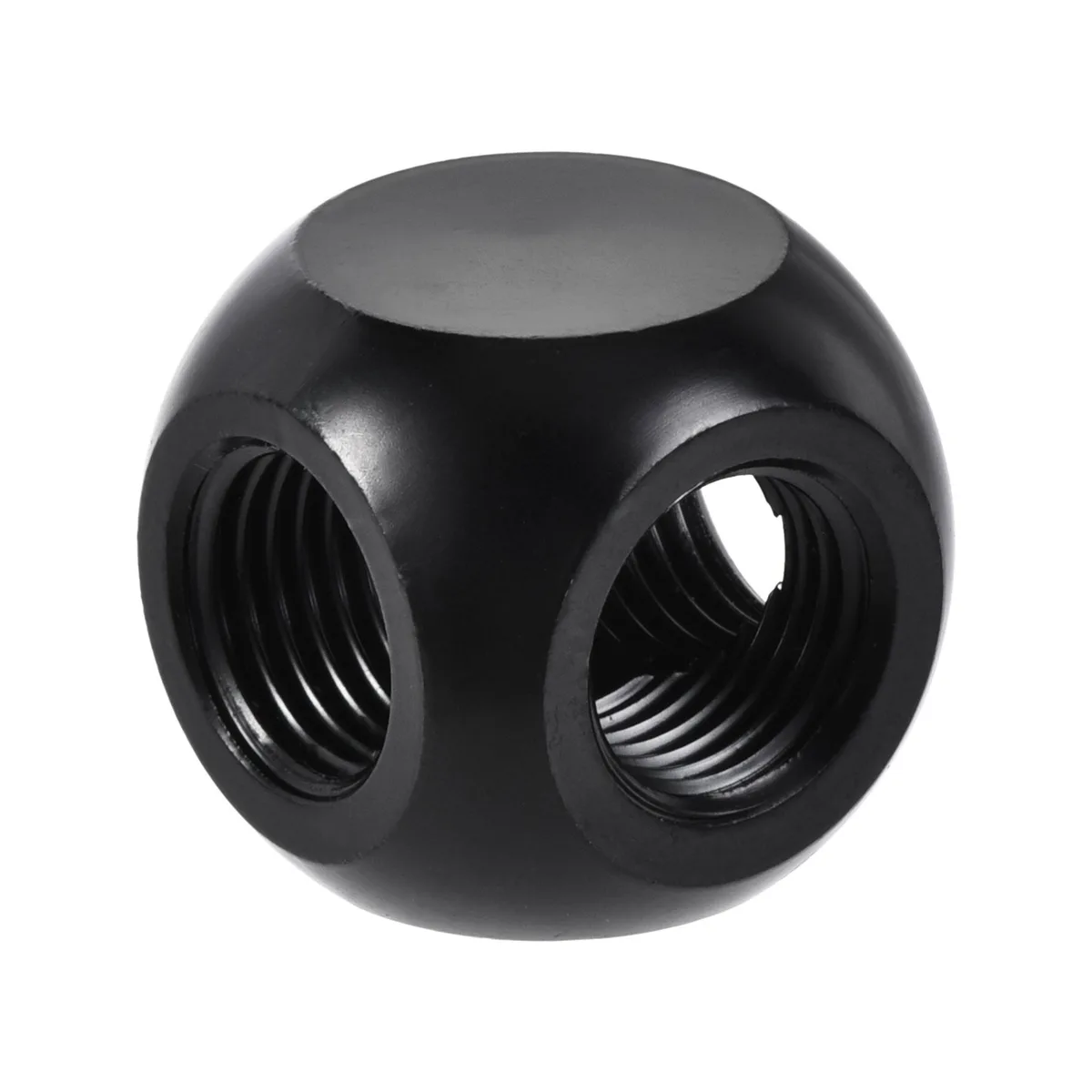 Unique-Bargains Unique-Bargains G1/4 Splitter Fitting Female 3-Way Black 24mm — fotografija proizvoda