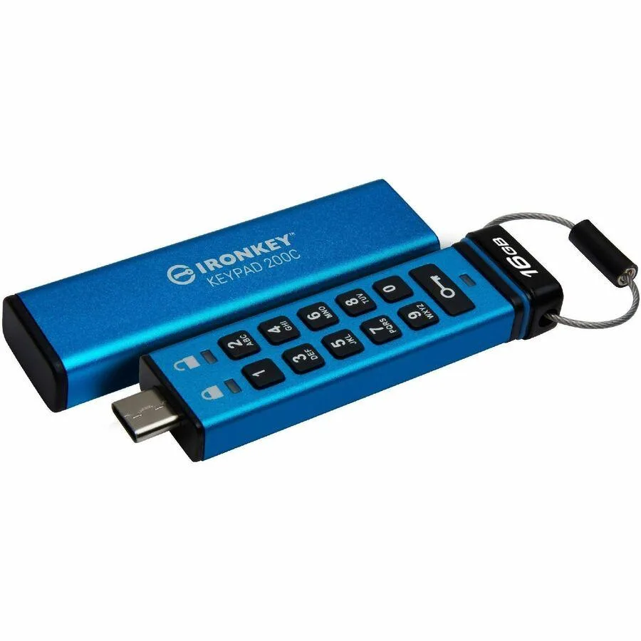 Kingston Technology Corp. Kingston IronKey Keypad 200C 16GB USB 3.2 Gen 1 Type-C USB flash drive — foto produk
