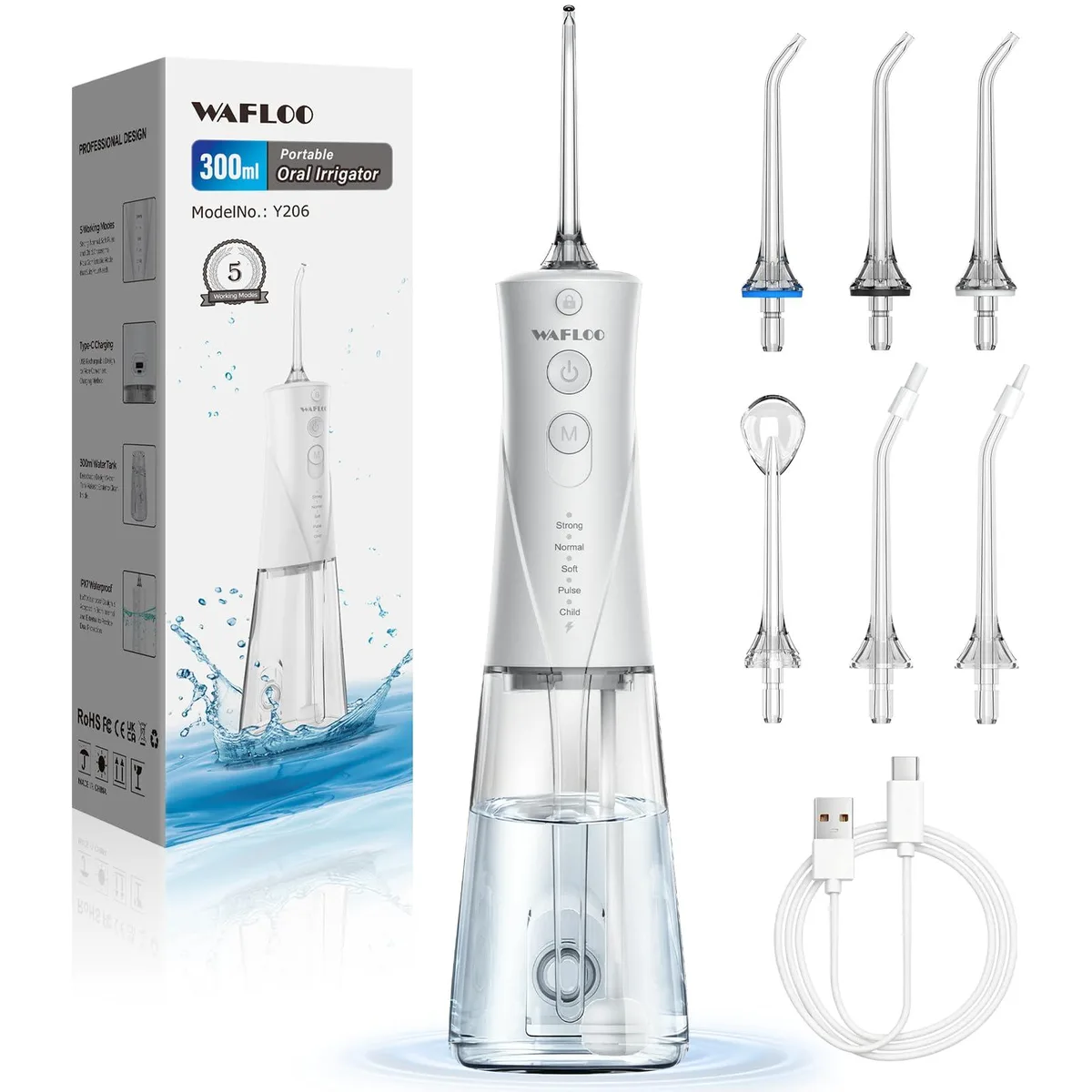  Waterpik Y226-300ML Oral Care 300ml 5 Modes 6 Tips — 제품 사진