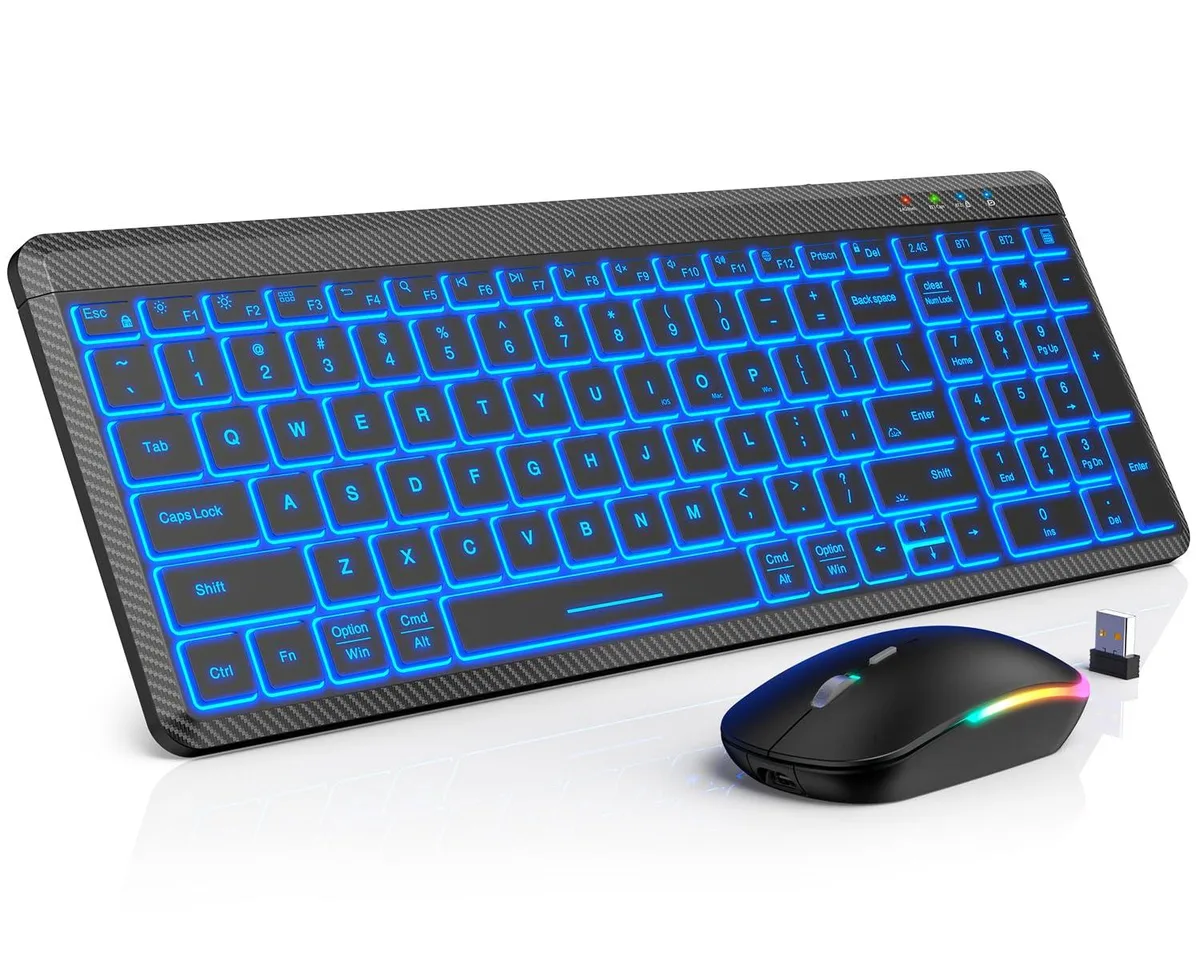 Philips black 100-key compact mechanical keyboard and mouse set with RGB backlighting