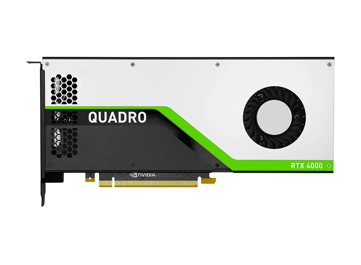 HP Quadro RTX 4000 8 GB graphics card, single-slot plug-in card with three DisplayPort outputs