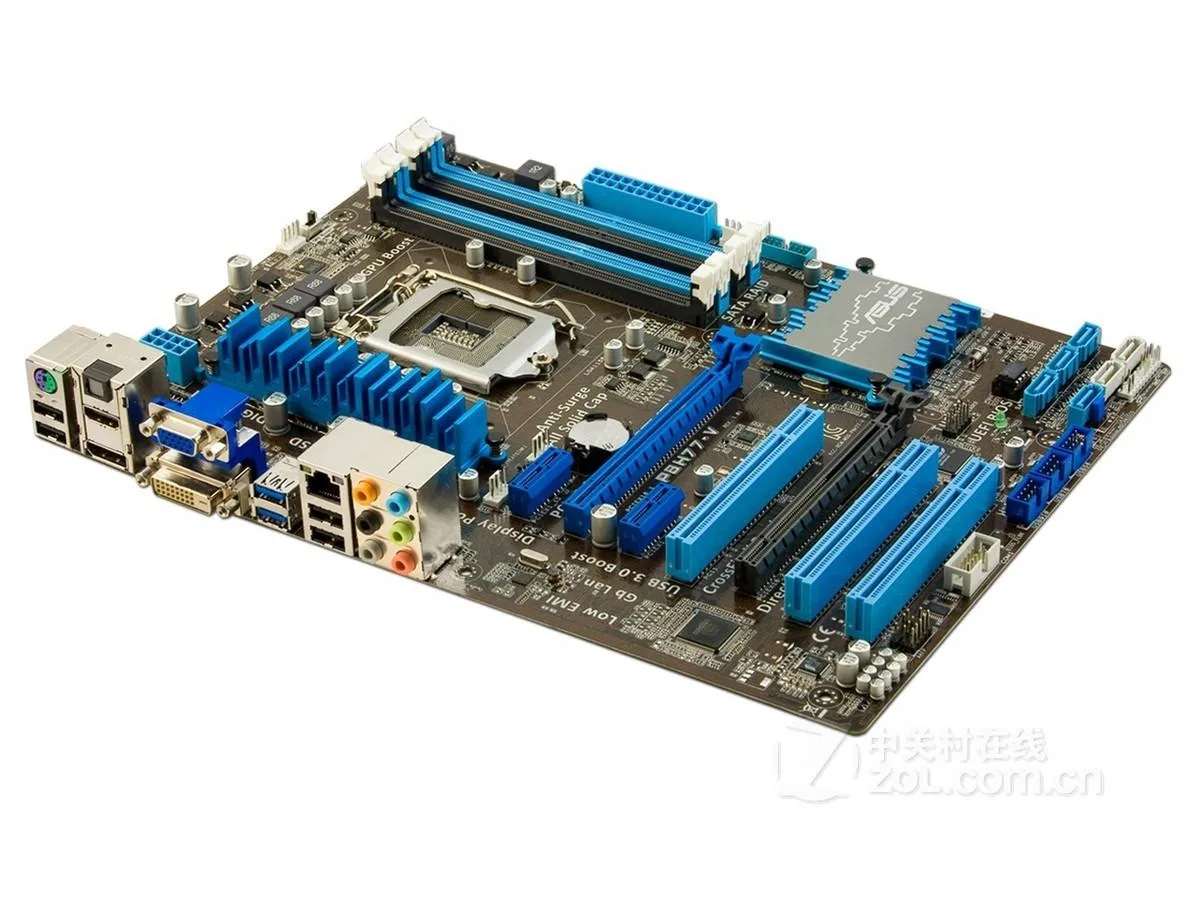Green ATX motherboard with silver LGA 1155 socket and black DDR3 slots