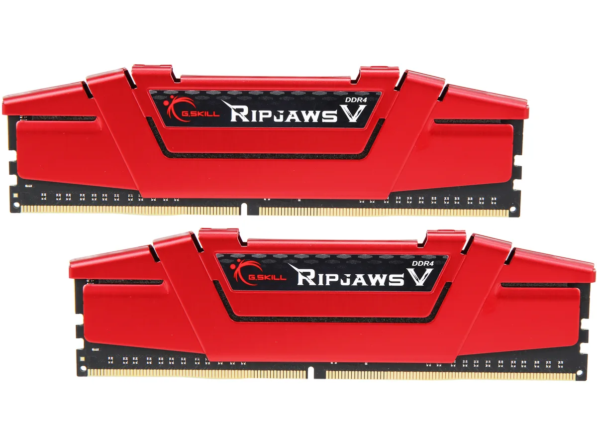 G.SKILL G.SKILL Ripjaws V 16GB (2×8GB) DDR4 3600 CL19 F4-3600C19D-16GVRB desktop RAM — product photo