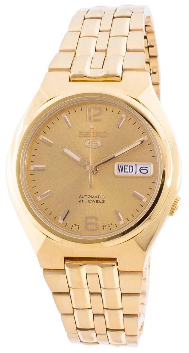 Seiko Seiko 5 SNKL64 Automatic Gold Tone Dial Watch 38mm — produktbilde