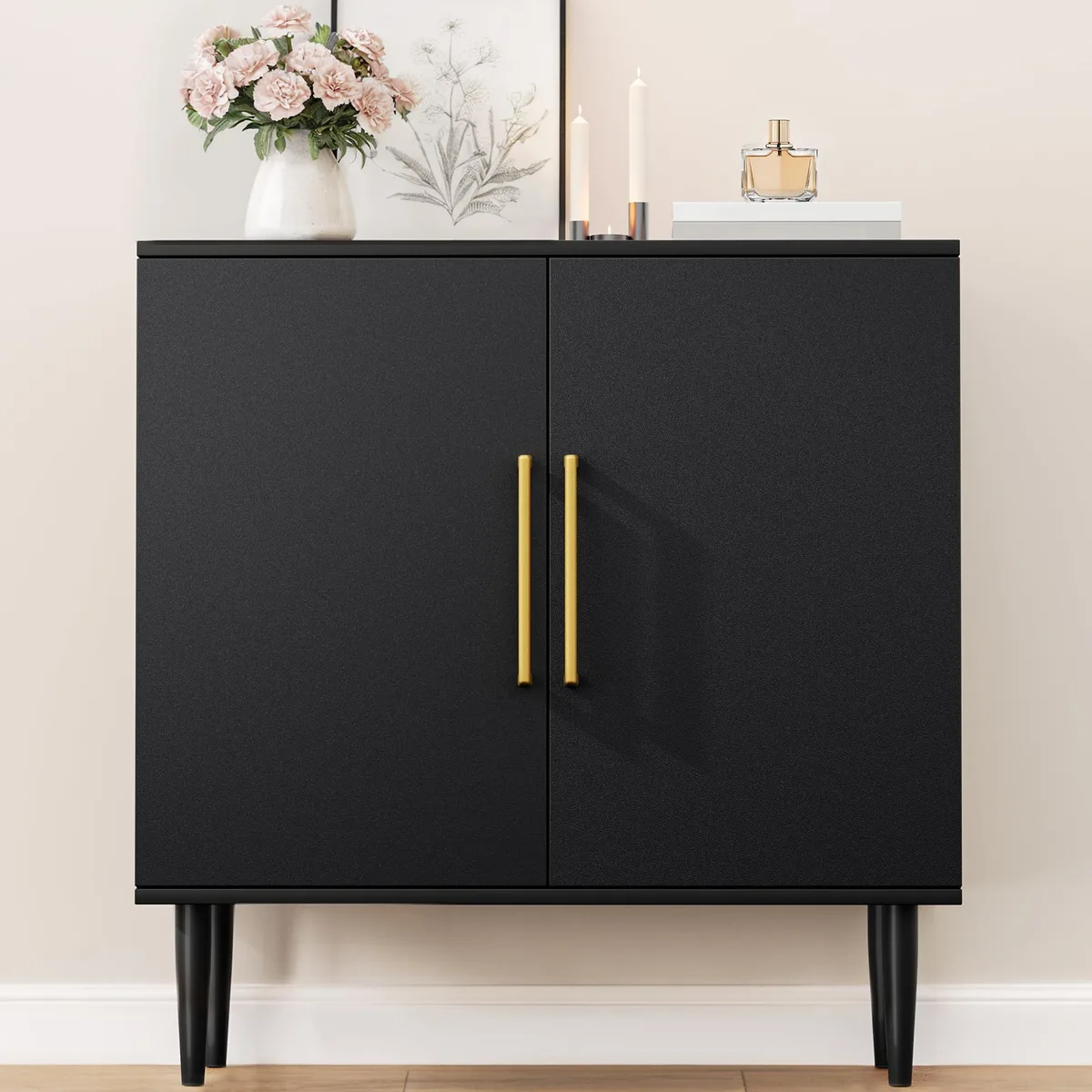 Knape & Vogt 89WH10618 Storage Cabinet 15.7 x 31.1 x 31.5 in Black — 商品照片