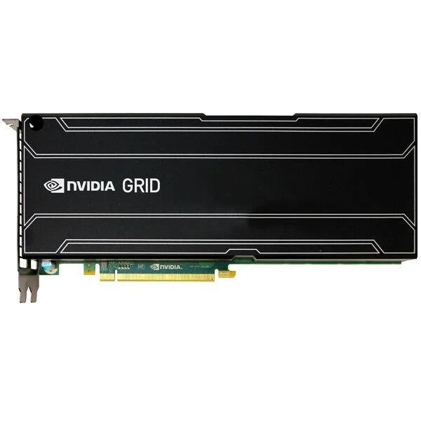 NVIDIA GRID K520 graphics card, full height dual-slot design, matte black finish