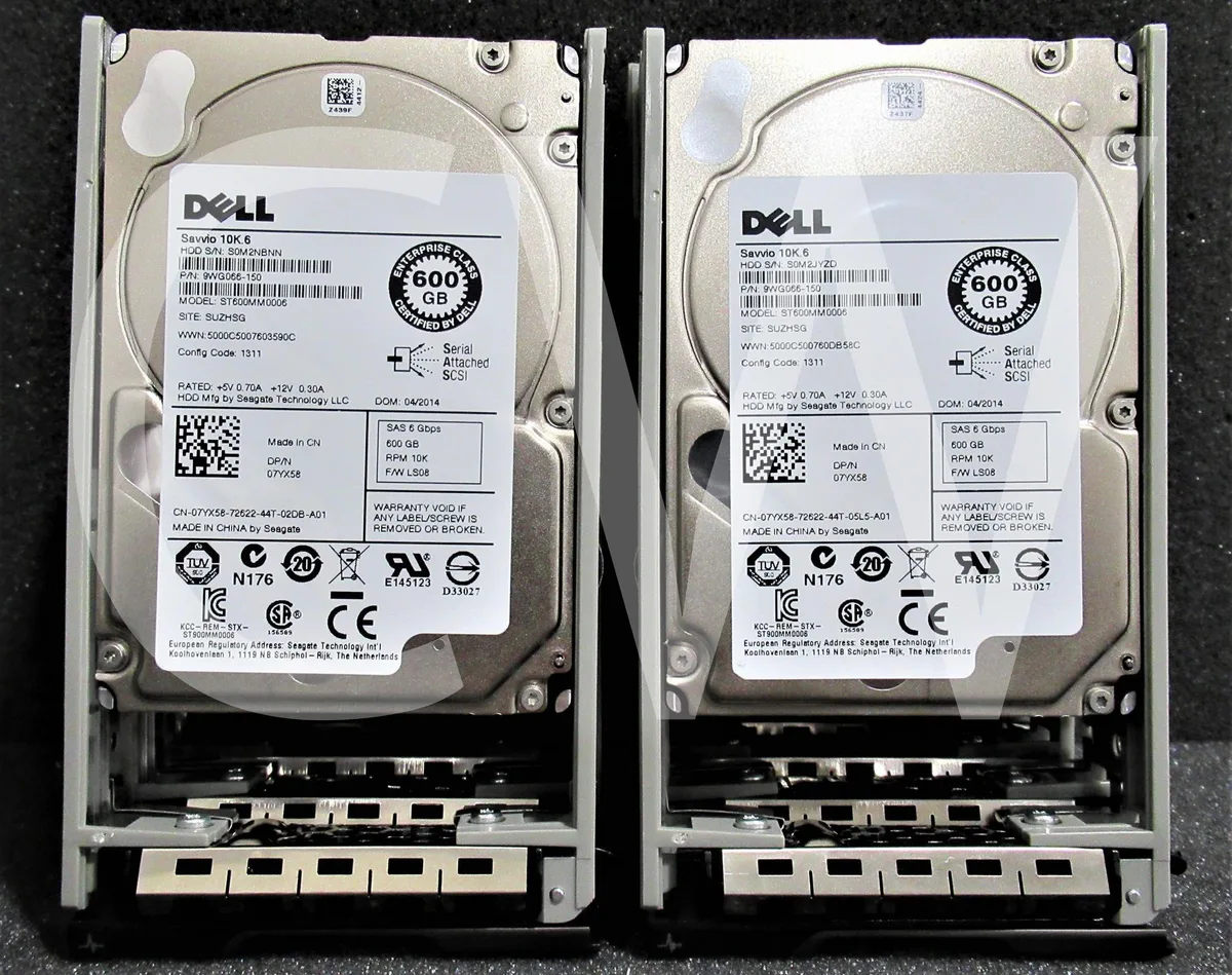 DELL DELL 7YX58 ST600MM0006 600GB 10000RPM 6Gb/s 2.5" SAS internal hard drive — 商品写真