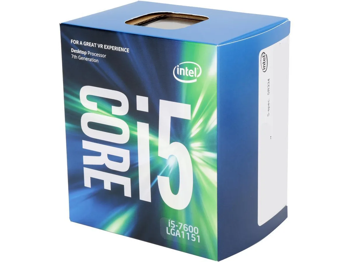 Intel Core i5-7600 desktop processor in LGA 1151 socket packaging