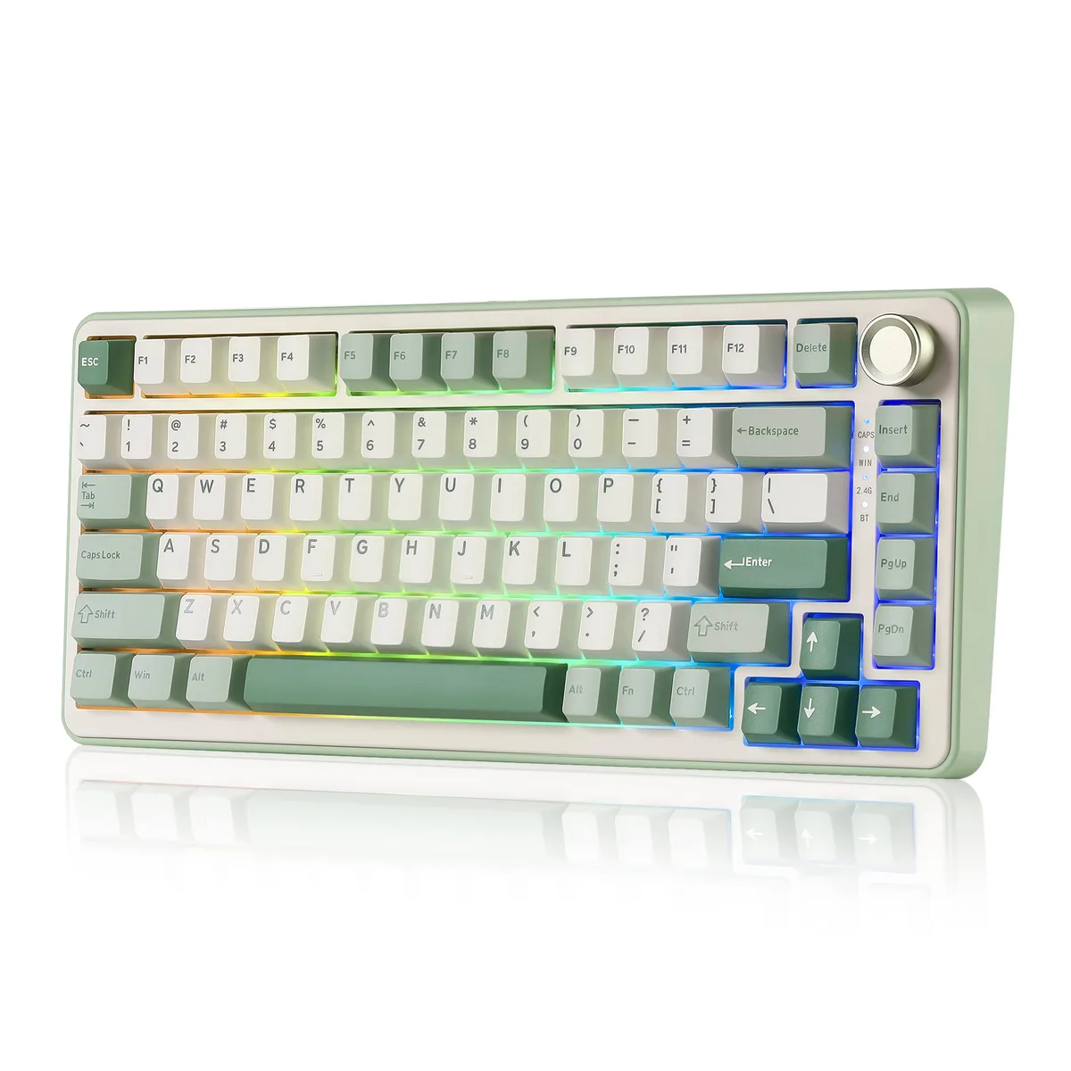 YUNZII YUNZII B75 PRO 75% Wireless Mechanical Gaming Keyboard Matcha Green Cocoa V2 Switch — photo du produit