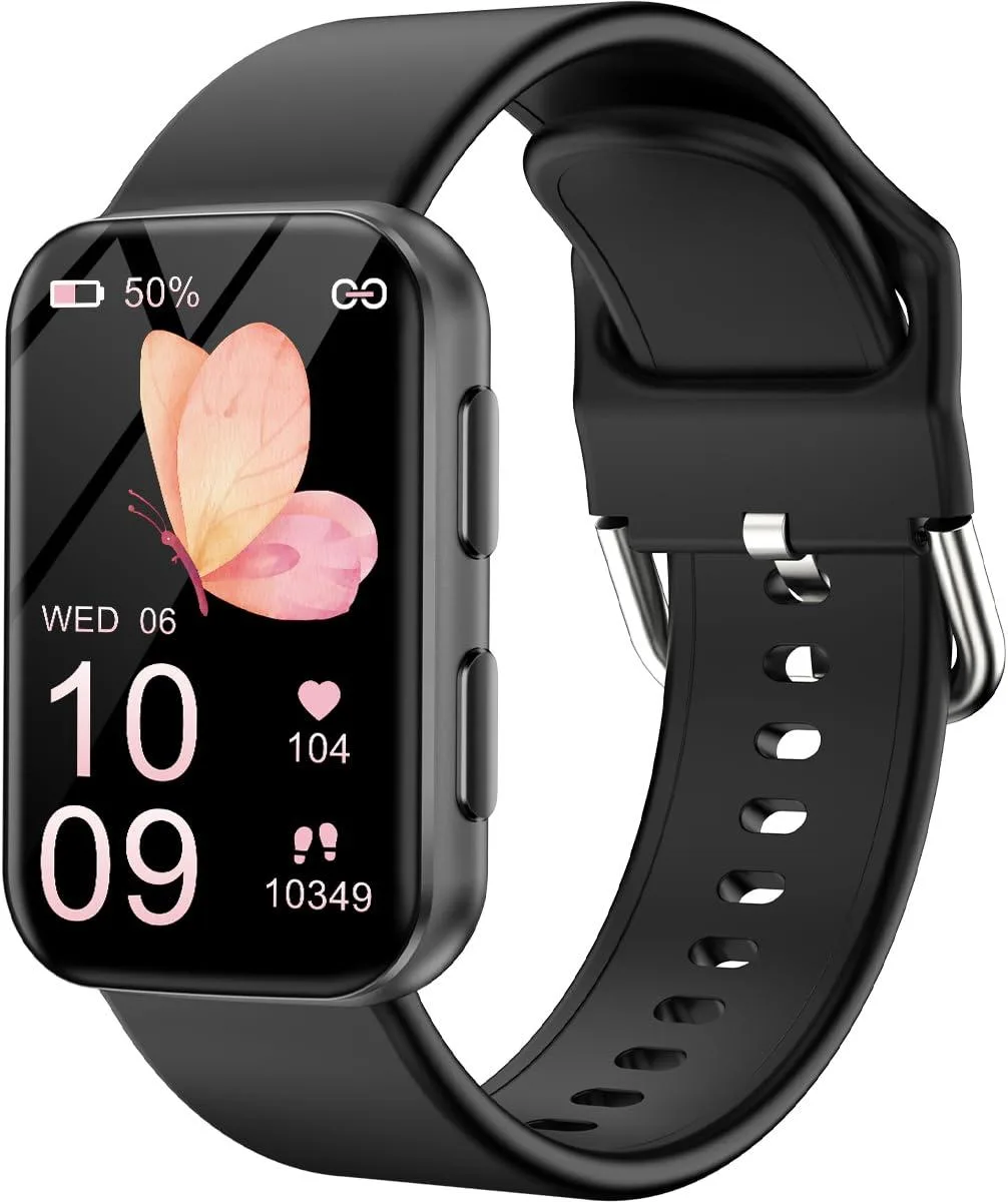  HTC AIR2 Smart Watch 1.57" Black 120 Sport Modes IP68 2 Bands — tuotekuva