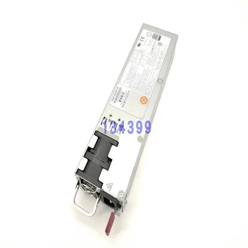 Rectangular silver ATX power supply unit with fan grille and power socket visible