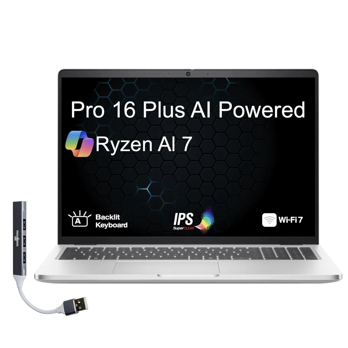 DELL DELL Pro 16 Plus laptop AMD Ryzen AI 7 350 32GB LPDDR5X 4TB SSD — photo du produit