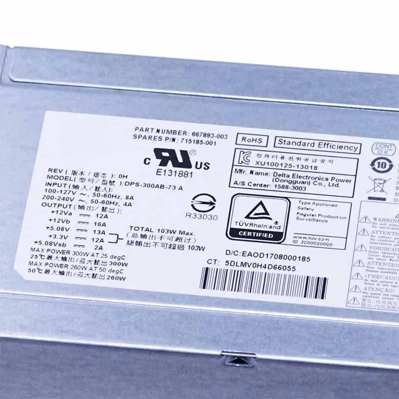 KHACHIMO KHACHIMO 400 480G1 G2 DPS-300AB-73 A DPS-300AB-72 A PCD009 PS-6301-4 PC7036 PS-5301-02 power supply — photo du produit