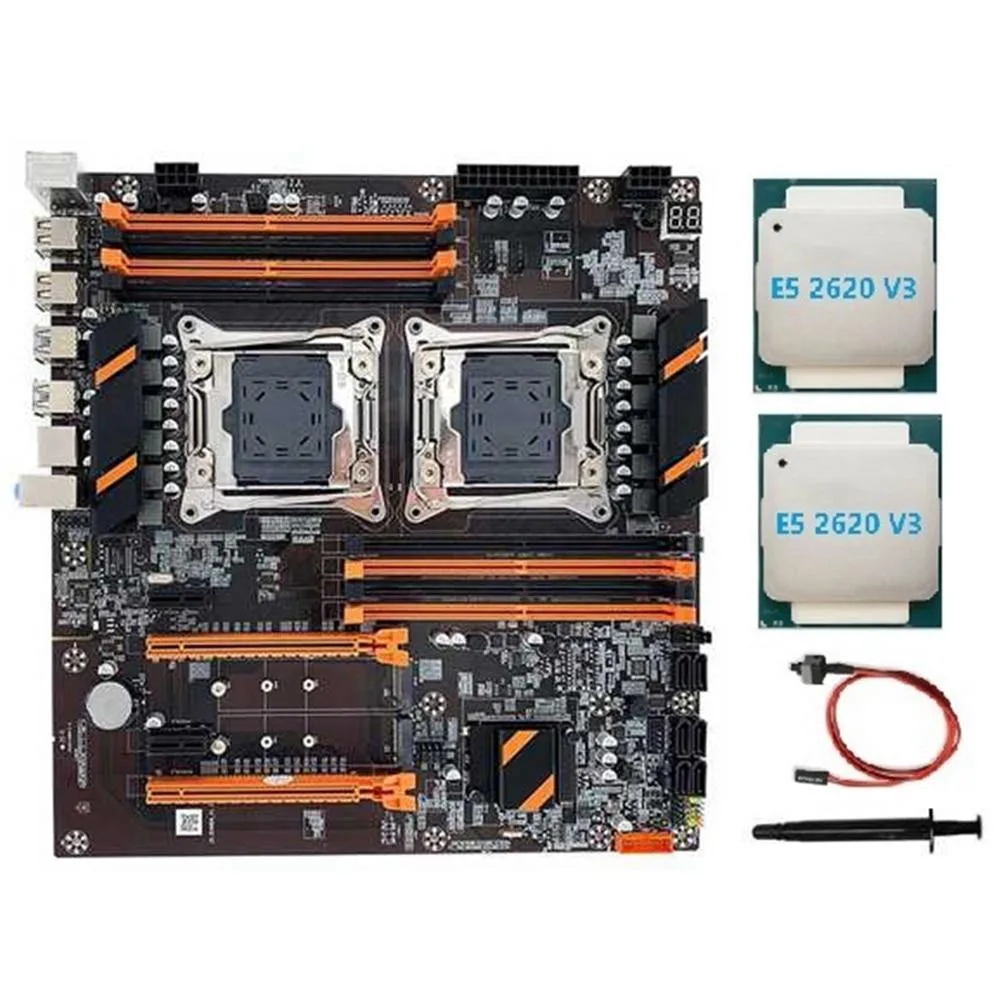 YINGHUA YINGHUA X99 Dual CPU Server Motherboard LGA2011 2×E5-2620 V3 — 商品照片