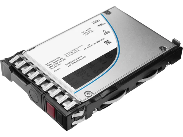 Silver 2.5 inch SATA solid state drive with label P18424-B21