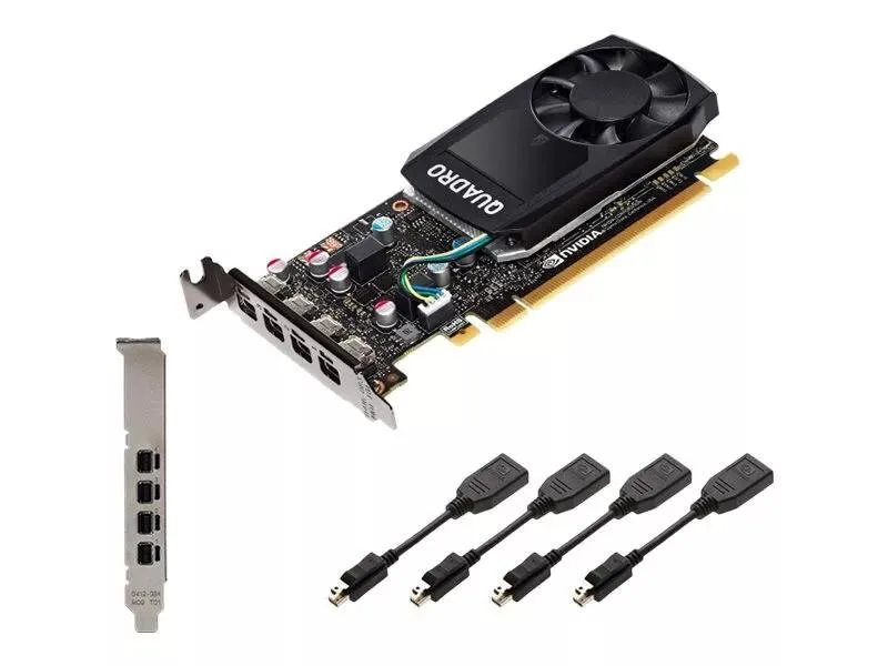 PNY Quadro P620 single-slot graphics card with four mini DisplayPort outputs