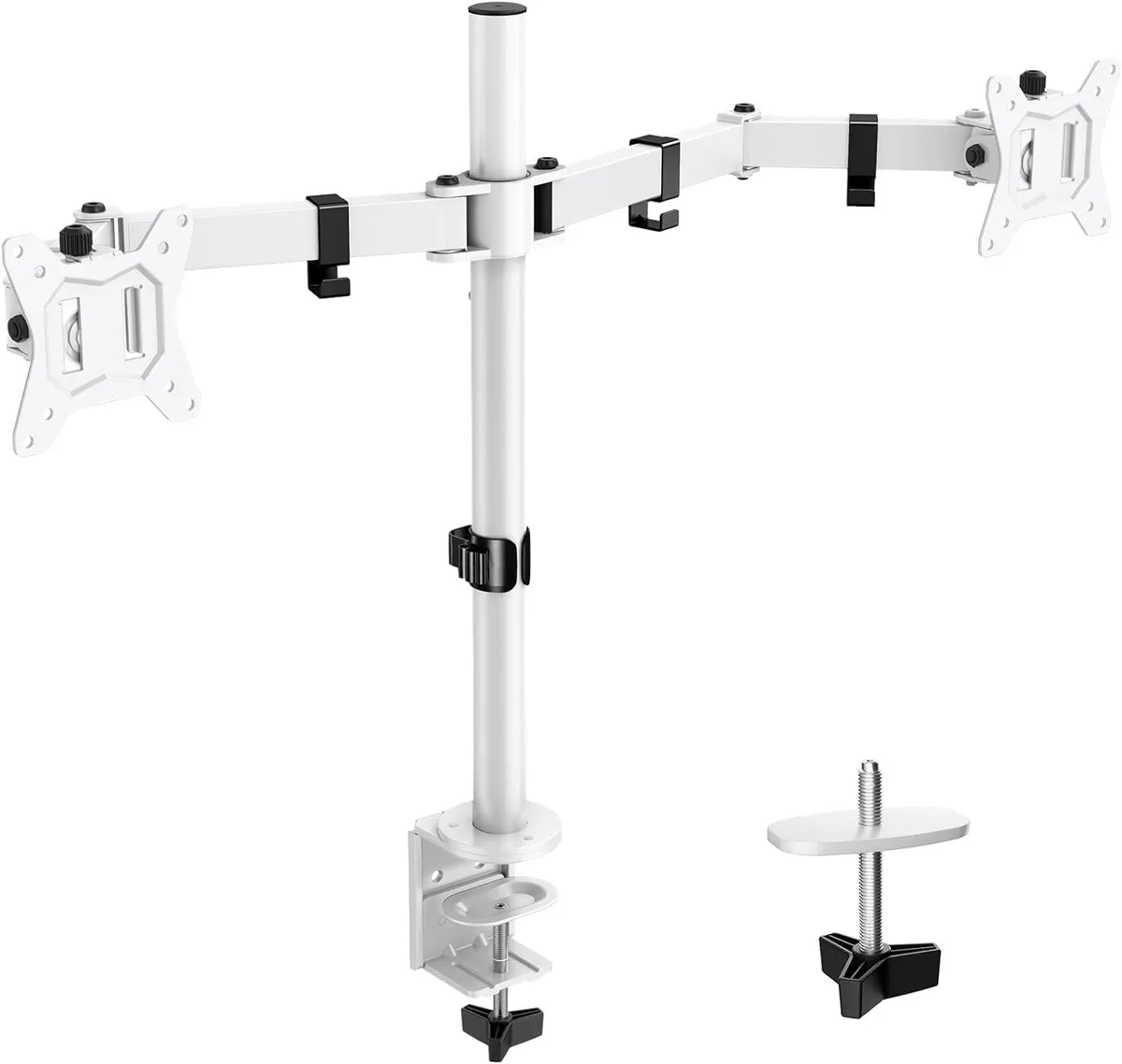 BFKK BFKK Dual Monitor Arm 2×13–32″ 17.6 lb White — produktbild