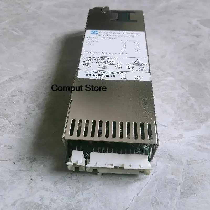 KHACHIMO PSB250Q-J3 250W ATX power supply unit, metal rectangular box with fan grille and cable bundle