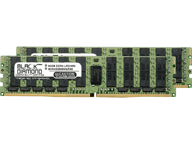 Black Diamond Memory Black Diamond Memory BD64GX22666MQR96 128GB (2 x 64GB) DDR4 2666 ECC Registered server RAM — صورة المنتج