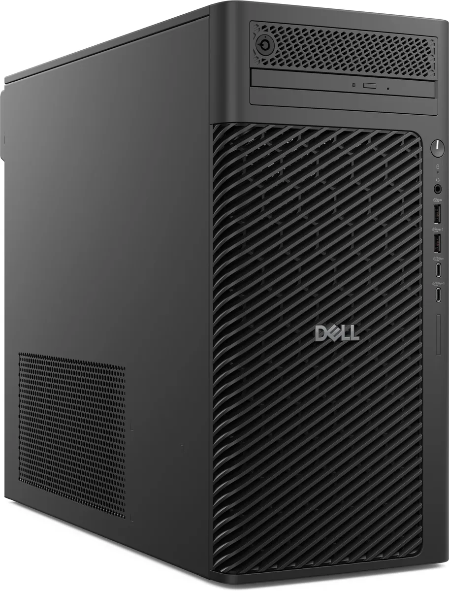 Dell Pro Max Tower T2 server chassis in black finish