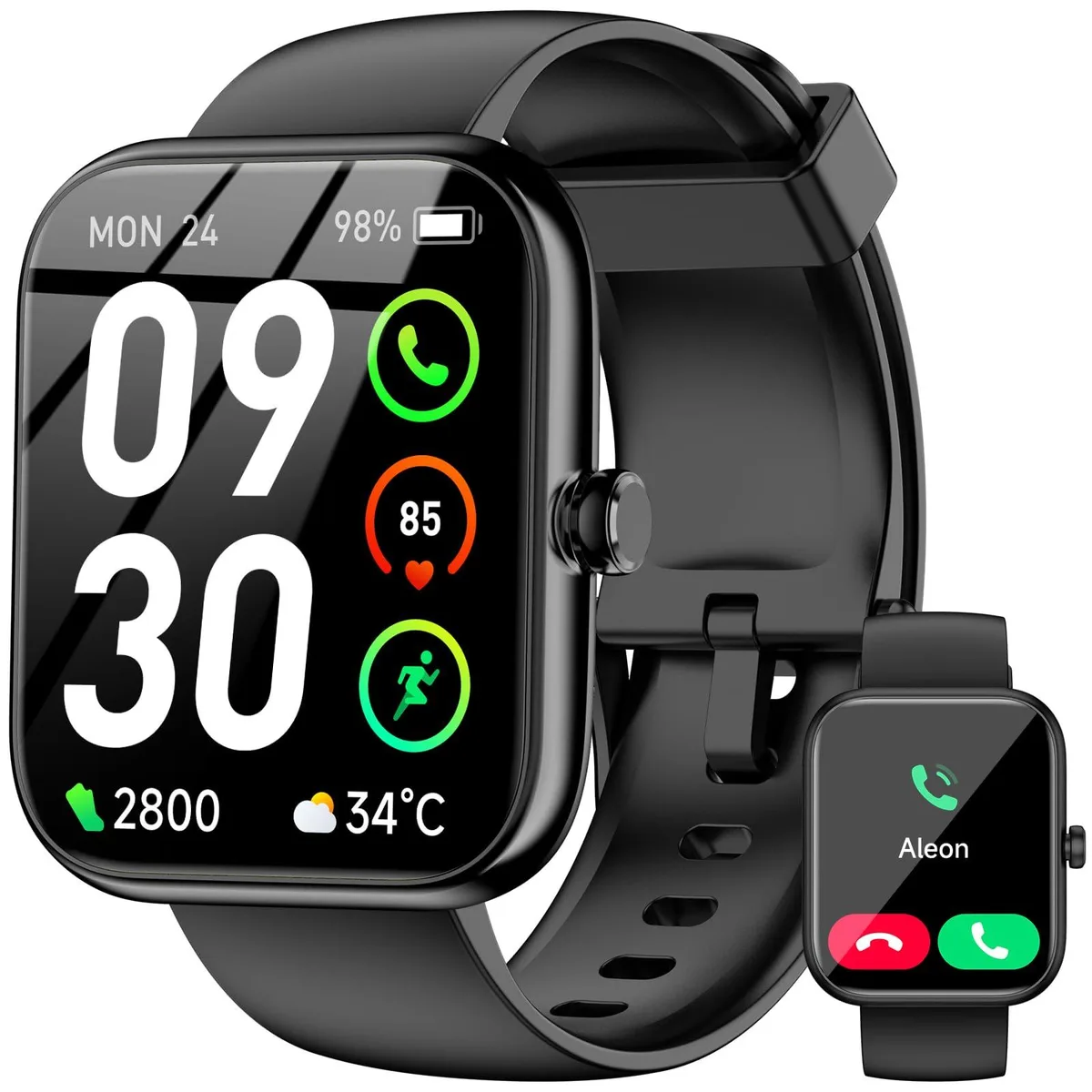  BOOOMIC IDW25 Smart Watch 1.83" Black 120+ Sports Modes Bluetooth 5.3 30-Day Battery — fotografie produktu
