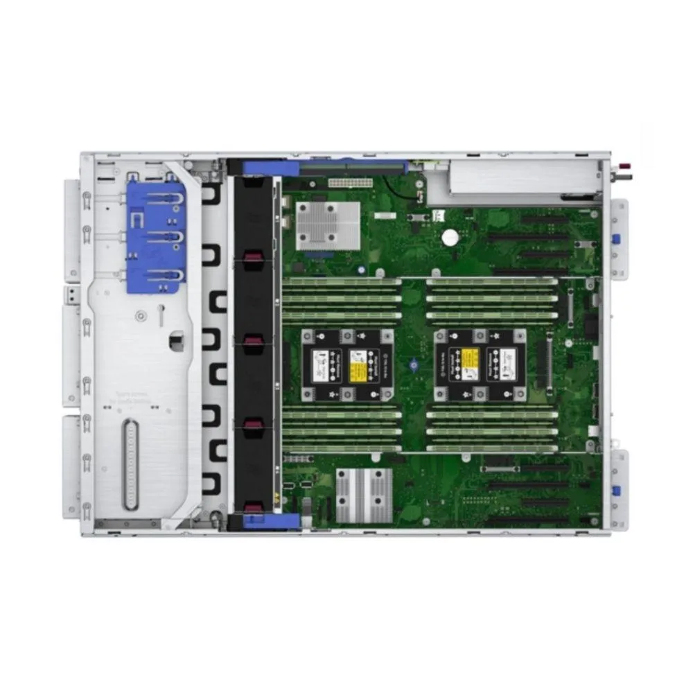 Silver rackmount server chassis with eight front 2.5-inch drive bays