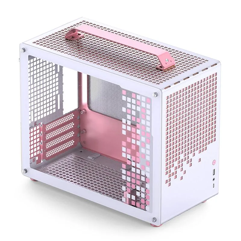 JONSPLUS JONSPLUS Z20 White Micro-ATX PC Case with Carrying Handle — photo du produit