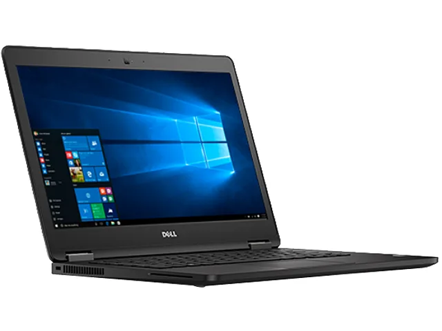 Silver 14 inch Dell Latitude E7470 laptop closed lid webcam visible