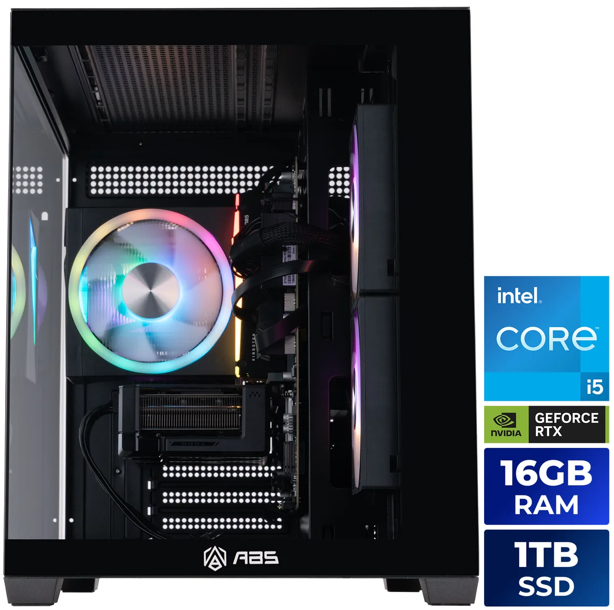 ABS ABS NPH#381 Gaming PC i5-14400F RTX 5060 Ti 8GB 16GB DDR4 1TB SSD — photo du produit