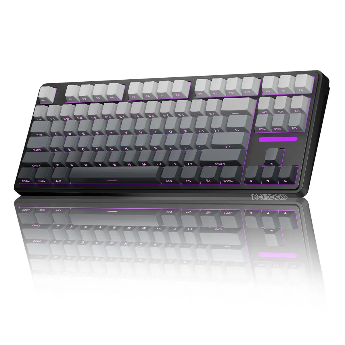 Vszerda Vszerda H87 Wireless Mechanical Gaming Keyboard 10000mAh Gasket Hot-Swappable PBT Side-Printed Black Grey — fotografia produktu