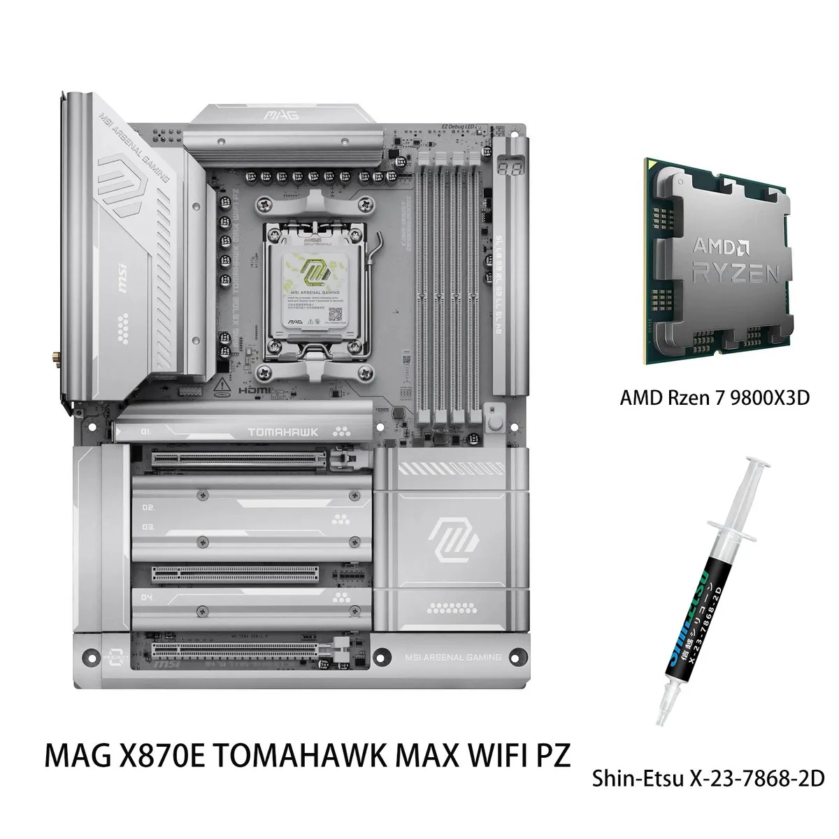 ATX motherboard and Ryzen CPU combo boxed together