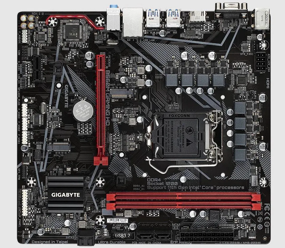 Green micro-ATX board with black heatsinks and silver sockets