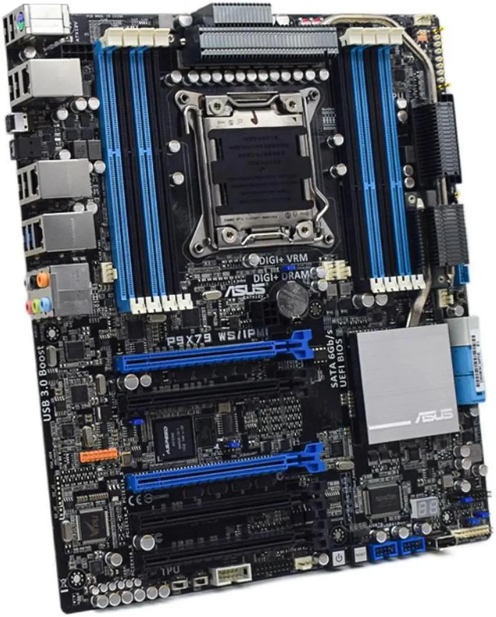 ATX motherboard with LGA 2011 socket and DDR3 slots