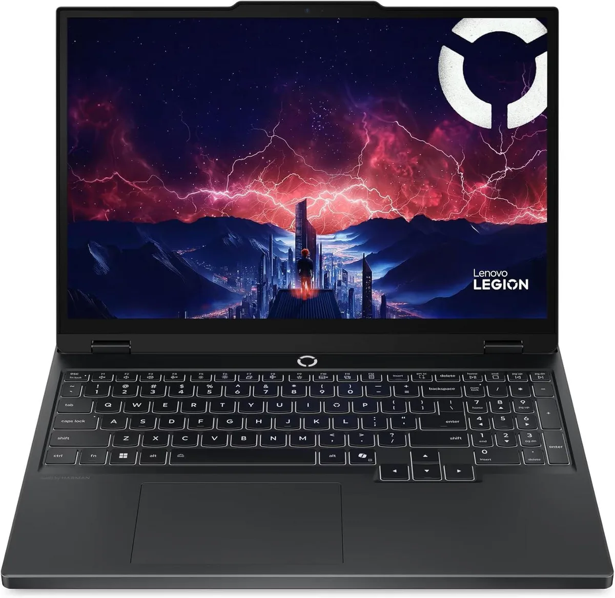 Black 15.1 inch gaming laptop with RGB keyboard backlighting