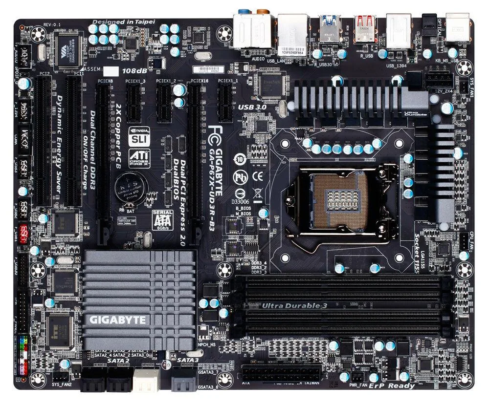 GIGABYTE GIGABYTE GA-P67X-UD3R-B3 Intel motherboard — photo du produit