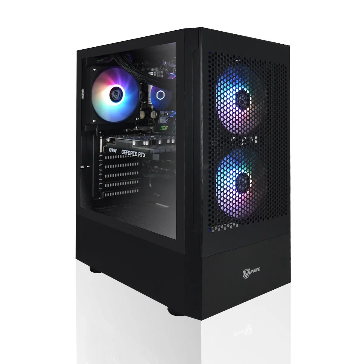 AVGPC AVGPC Max Series Gaming PC Ryzen 7 5700X RTX 5060 Ti 32GB DDR4 1TB NVMe White — photo du produit