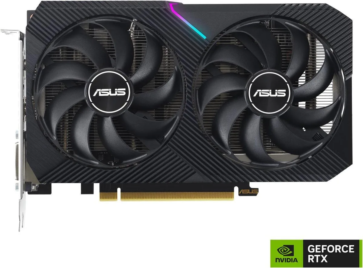 ASUS ASUS DUAL-RTX3050-8G-V2 GeForce RTX 3050 graphics card — product photo