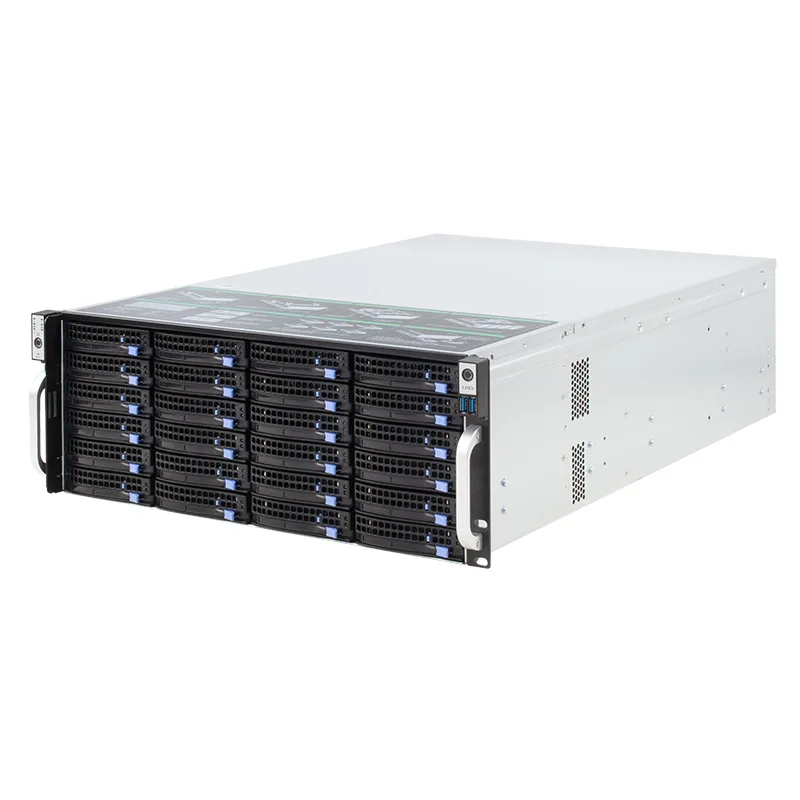 Shenzhen Junxiangcheng Technology Co., Shenzhen Junxiangcheng Technology Co., 24-Bay 6Gb/s miniSAS 4U Server Chassis — 商品照片