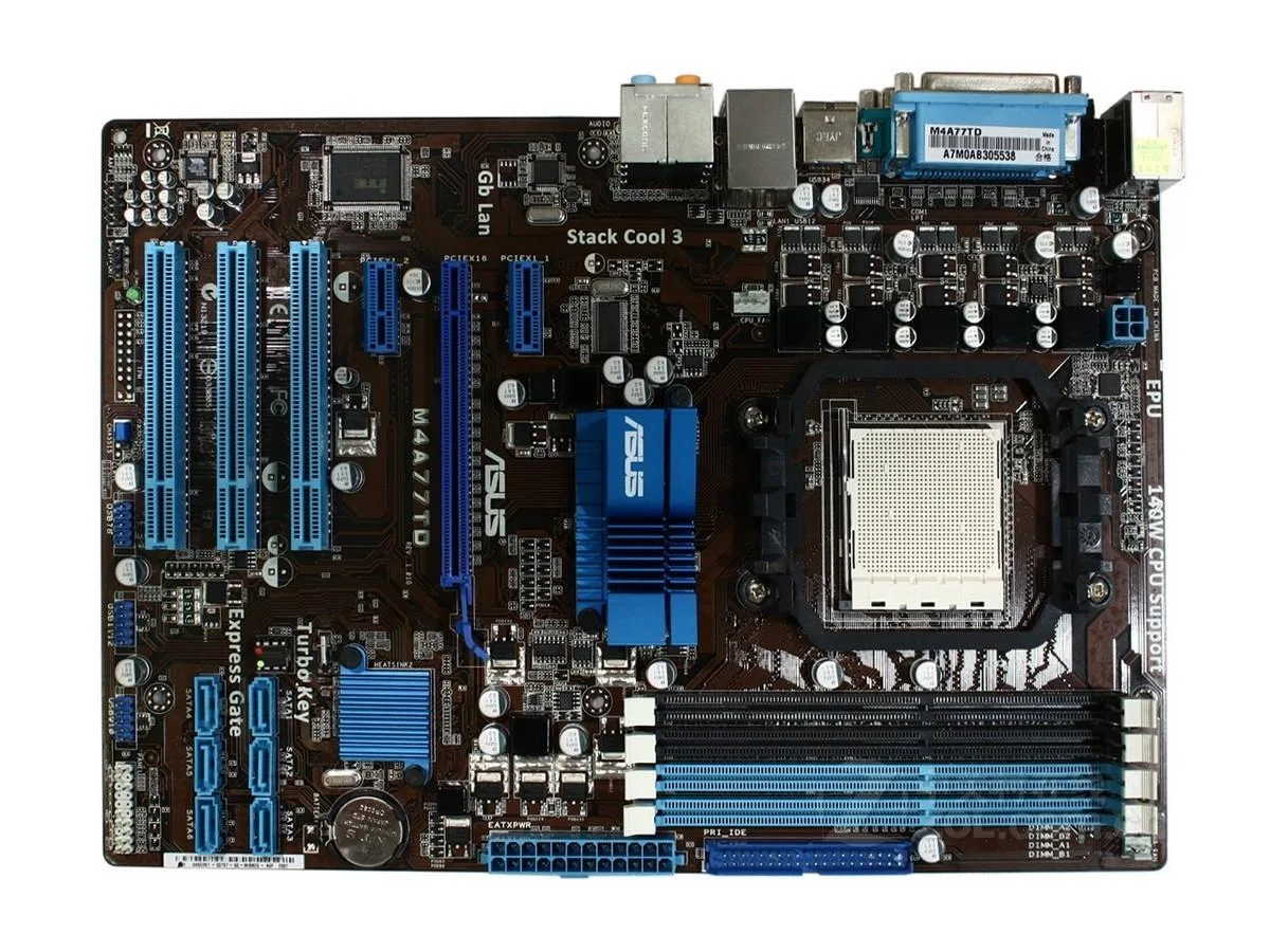ASUS ASUS M4A77TD Socket AM3 AMD 770 DDR3 16GB ATX AMD motherboard — product photo