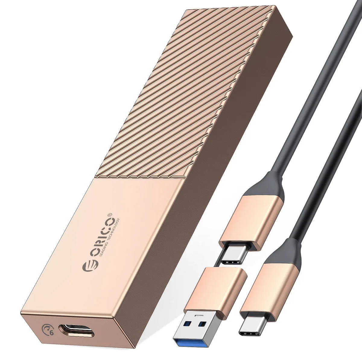 Orico Orico M.2 SATA SSD Enclosure USB 3.2 Gen 2 Rose Gold — foto produk