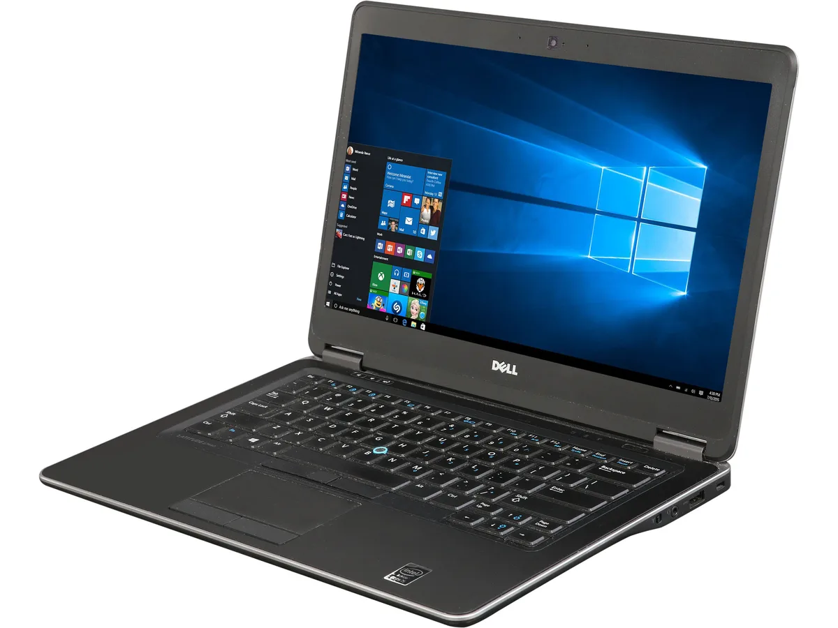 Silver Dell Latitude E7440 laptop, 14 inch screen, closed lid, Grade A condition