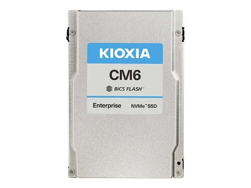 Silver rectangular 2.5 inch SSD with label and connector visible